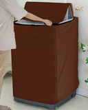 Brown Top Load Zipper Closure Waterproof Washing Machine Cover