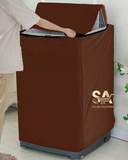 Brown Top Load Zipper Closure Waterproof Washing Machine Cover