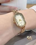 Oval Elegant Rose Gold Stainless Steel Ladies Watch