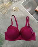 Women Comfortable Thick Padded Lace Bra