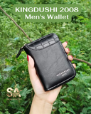 KINGDUSHI 2008  Zipper Leather Men's Wallet