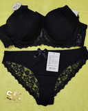 Black Luxury Bridal Bra Panty Set
