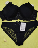Black Luxury Bridal Bra Panty Set