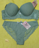 Green Luxury Bridal Bra Panty Set